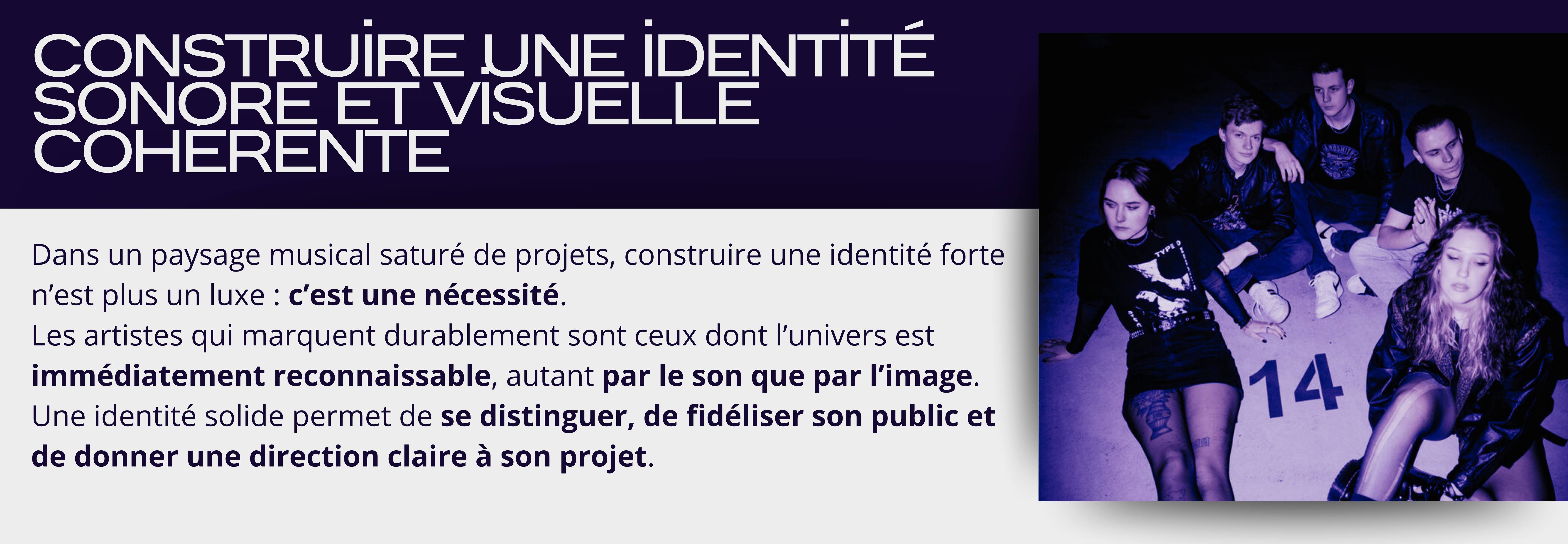 Construire une identité sonore et visuelle cohérente  Dans un paysage musical saturé de projets, construire une identité forte n’est plus un luxe : c’est une nécessité. Les artistes qui marquent durablement sont ceux dont l’univers est immédiatement reconnaissable, autant par le son que par l’image. Une identité solide permet de se distinguer, de fidéliser son public et de donner une direction claire à son projet.