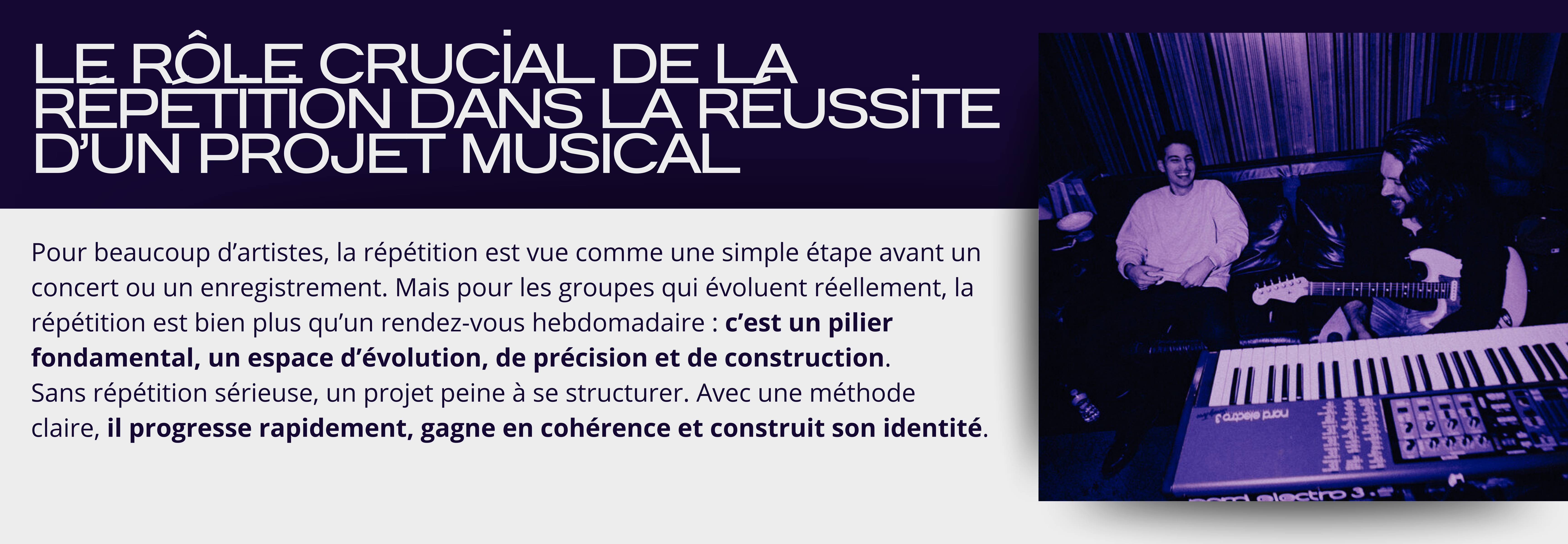 Le rôle crucial de la répétition dans la réussite d’un projet musical