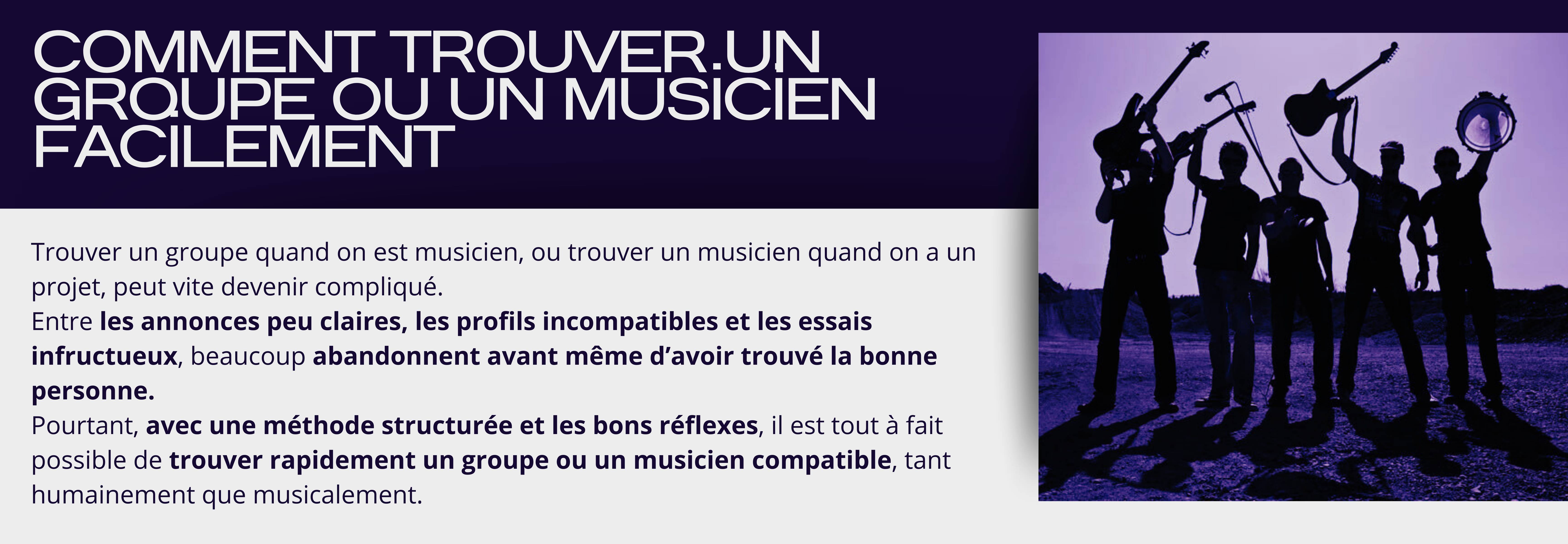 Comment trouver un groupe ou un musicien facilement